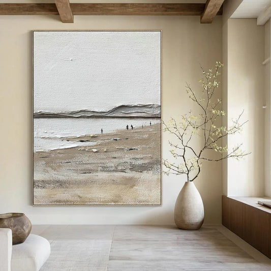 Beach Scene Abstract Art for Coastal Home & Beachfront Restaurant DLZ2374