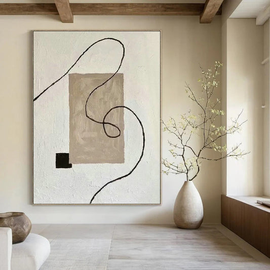 Minimalist Line Abstract Art for Scandinavian Bedroom & Minimalist Gallery DLZ1334