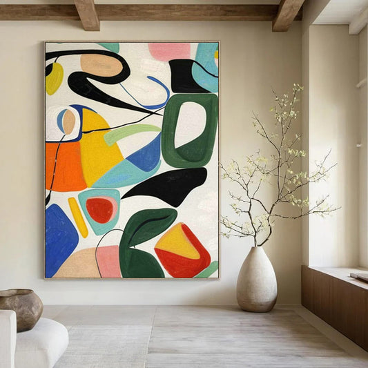 Colorful Geometric Abstract Art for Living Room & Boutique Café DLZ1193