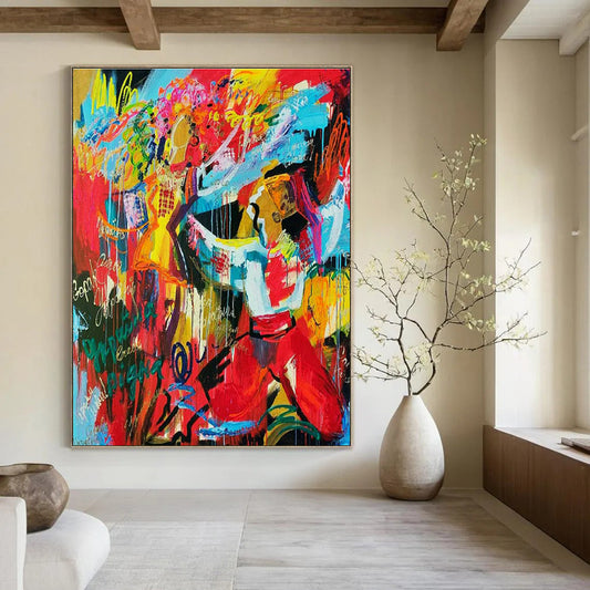 Colorful Abstract Figures Art for Creative Studio & Bohemian Café DLZ2104