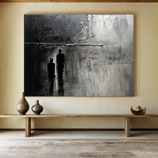 Silhouette in the Night Art for Mystery - Themed Library & Contemporary Home Office SC446