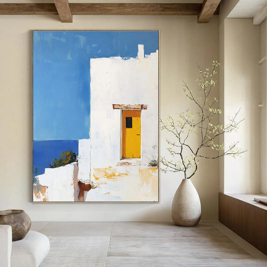 Coastal White Building for Beach House Living Room & Nautical Café STSC1252