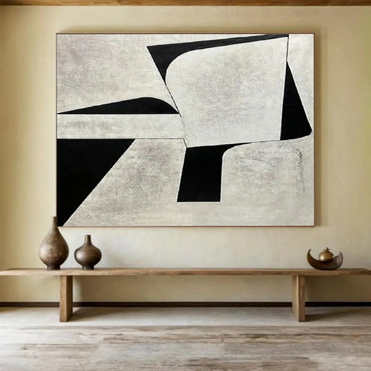 Black - White Geometric Abstract for Modern Law Office DLZ2966