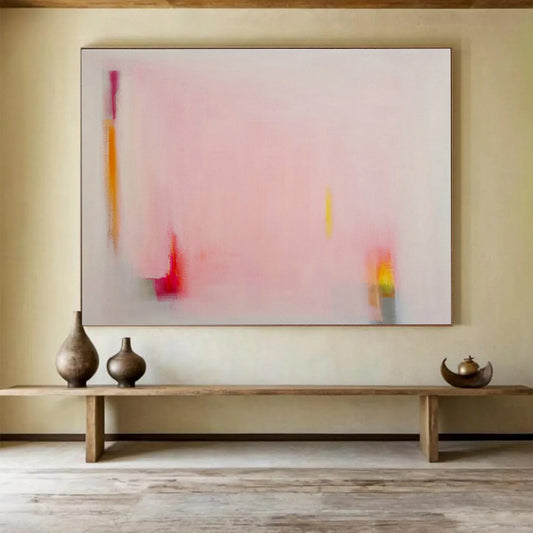 Light - Pink Minimalist Abstract Art for Delicate Guest Rooms DLZ2441