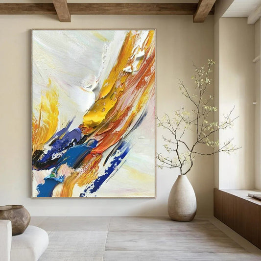 Vibrant Colorful Abstract Art for Bohemian Bedroom & Art Gallery Café DLZ1446