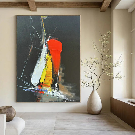 Colorful Abstract Art on Black Background for Trendy Nightclub & Creative Agency DLZ1694