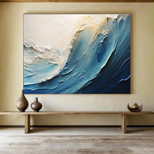 3D Wave Oil Painting Art for Nautical - Themed Bar DLZ2911