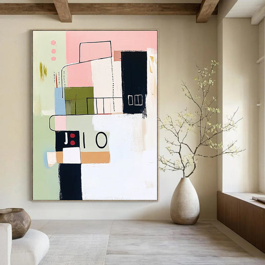 Pastel Geometric Abstraction for Bohemian Café & Creative Studio STSC1072