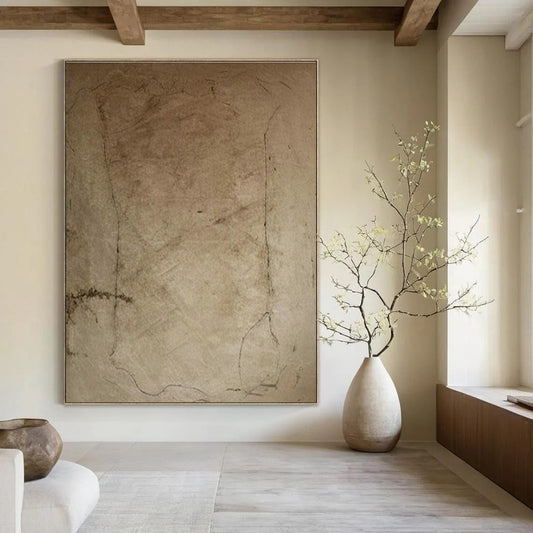 Light Brown Sketch Art for Minimalist Art Gallery & Vintage - Inspired Study DLZ1534