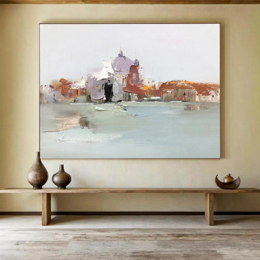 Hazy Rooftops & Water Art for Travel Bug - Filled Living Room DLZ3015
