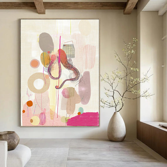 Whimsical Abstract Collage for Creative Studio & Playful Café STSC841