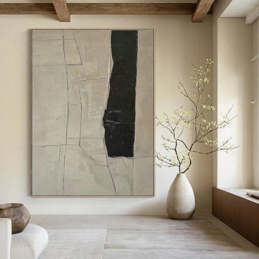 Grey - White Geometric Division Art for Office & Living Room DLZ0414