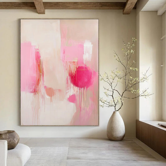 Pink Drip Abstract for Luxury Bridal Suite & Feminine - Themed Spa STSC807