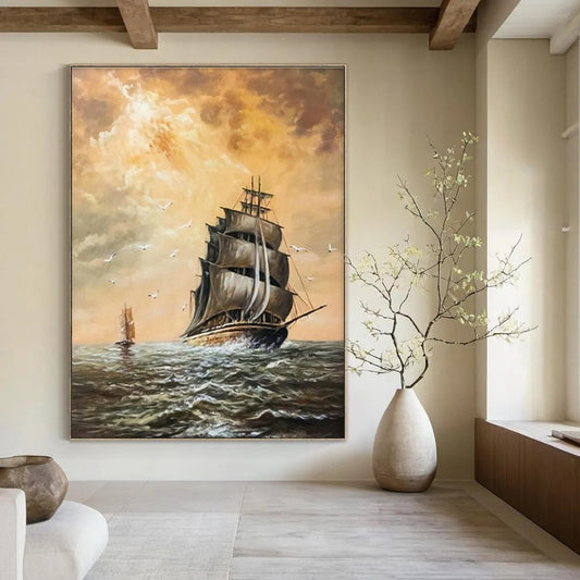 Sailing Ship Art for Nautical Museum & Coastal Home DLZ2349