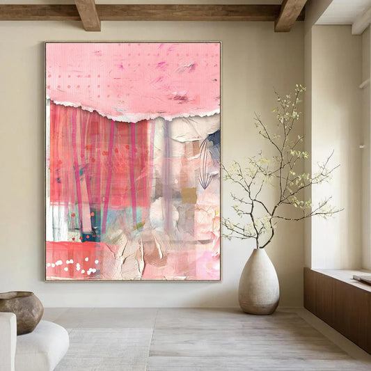 Pink - Themed Collage Art for Boho - Chic Bridal Dressing Rooms DLZ0134