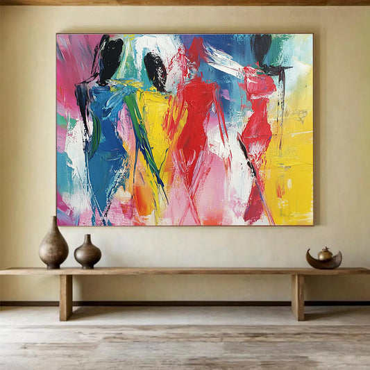 Colorful Abstract Figures Art for Fashion Boutique & Artistic Event Space SC188