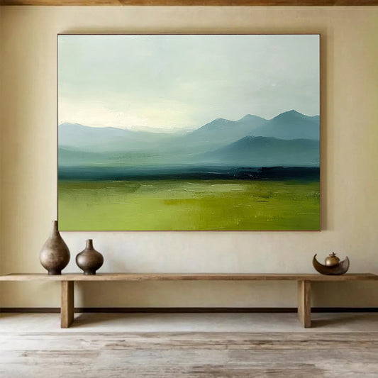 Misty Mountain Landscape Art for Spa Waiting Room & Nature - Inspired Home SC409