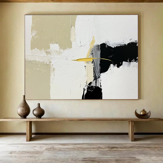 Abstract Neutral Palette Art for Minimalist Living Room & Modern Office Lounge SC206