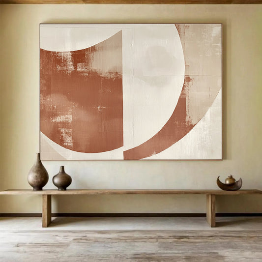 Minimalist Curved Shapes Art for Scandinavian - Style Bedroom & Art Gallery SC441