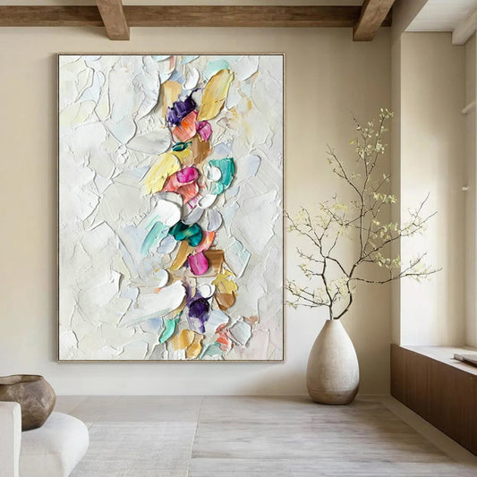 Vertical Colorful Thick - Paint Art for Scandinavian - Style Hallway & Fashion Boutique Dressing Area DLZ0981