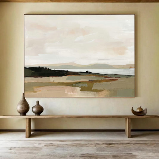 Minimalist Landscape Abstract Art for Scandinavian - Style Dining Areas DLZ2626