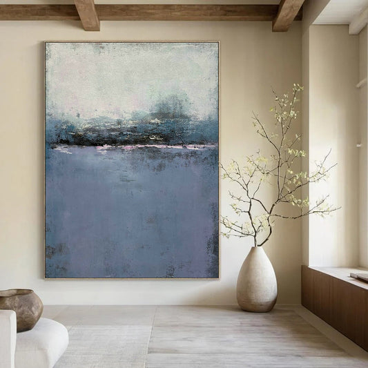 Blue - Purple Seaside Abstract Art for Coastal Home & Nautical Café DLZ1231