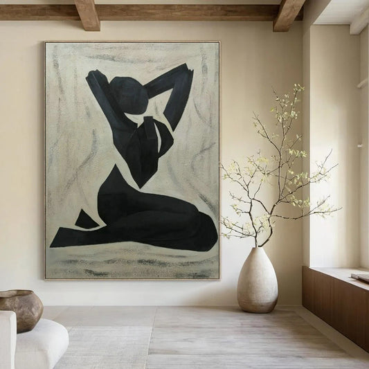 Black Figure Silhouette Art for Modern Dance Studio & Art - Deco Home DLZ1788