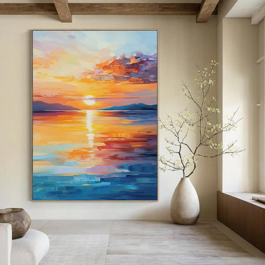 Sea Sunset Glow for Beach Resort Lobby & Coastal Home Living Room STSC900