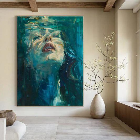 Underwater Portrait Abstract Art for Bedroom & Spa Retreat DLZ1190