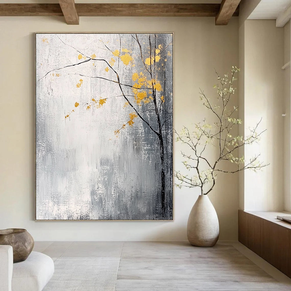Grey and Gold Tree Branches for Scandinavian - Style Home & Nature - Themed Café STSC395