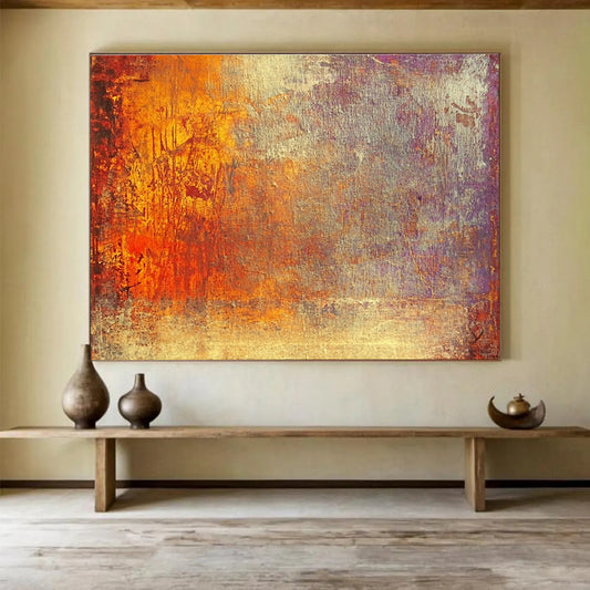 Warm Abstract Textures Art for Cozy Café & Rustic Home Decor SC432