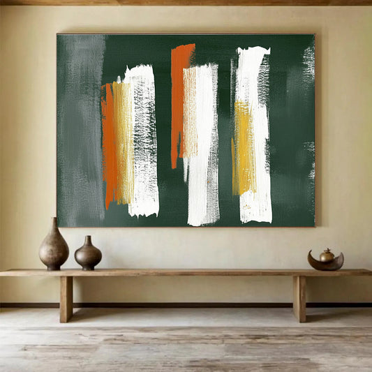 Bold Brushstrokes on Dark Art for Industrial - Style Bar & Modern Art Studio SC494