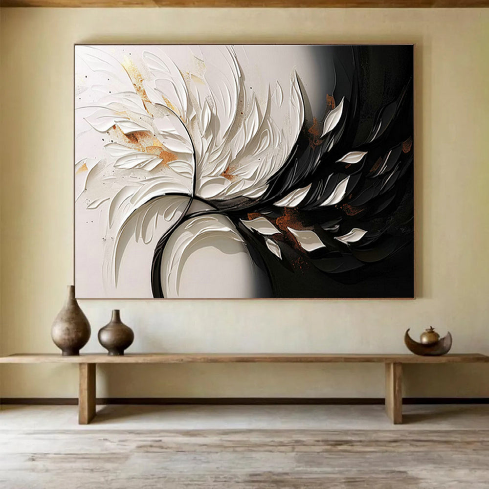 3D Feather - Shaped Art for Glamorous Boutique Dressing Rooms DLZ3130