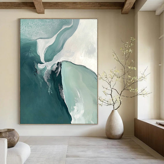 Abstract Aerial Ocean View for Contemporary Art Studio & Luxury Yacht Club STSC534