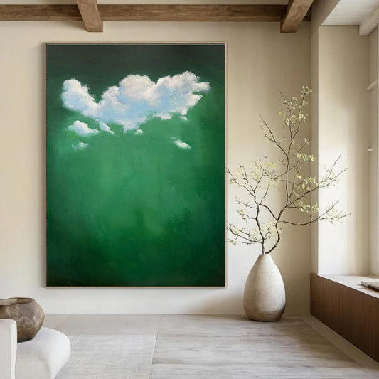 Green Clouds Painting for Botanical Garden Center & Wellness Spa DLZ0614