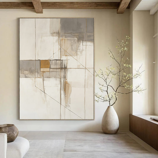 Minimalist Geometric Abstract for Modern Office & Scandinavian Home STSC620