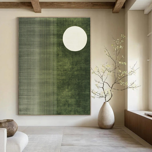 Green and White Geometric for Contemporary Office & Nature - Inspired Lounge STSC1251