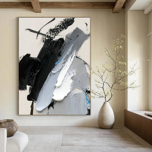 Gray - Blue Abstract Art for Coastal Home Balcony & Nautical - Themed Restaurant DLZ1658