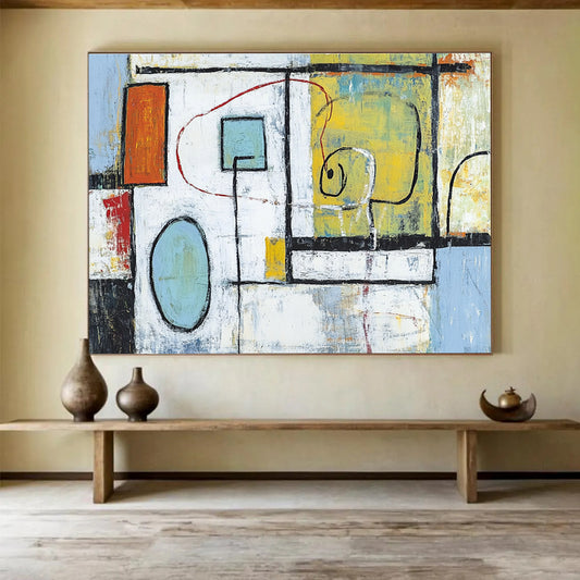 Abstract Geometric Composition Art for Creative Studio & Modern Office Lounge SC194