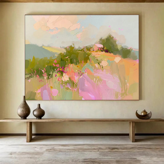 Pastoral Landscape Abstract Art for Countryside Bed and Breakfast Dining Rooms DLZ2592