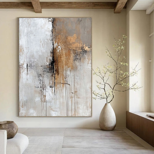 Textured Gray and Brown Abstract for Industrial - Chic Loft & Minimalist Gallery STSC591