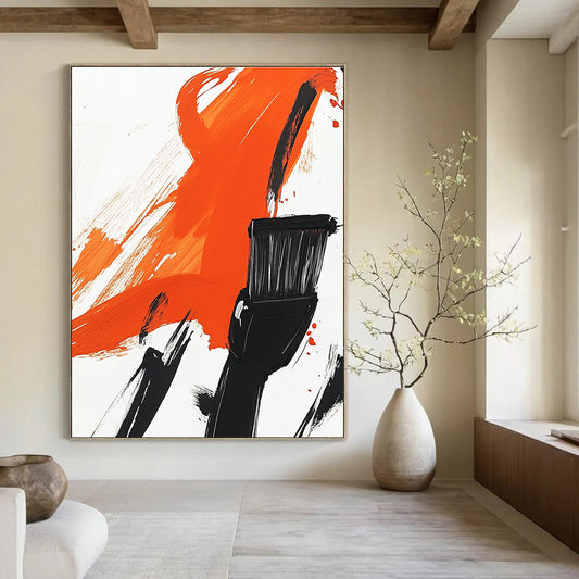 Orange Brushstroke with Tool for Creative Studio & Art Supply Store STSC1278