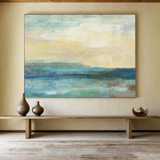 Light - Color Seaside Abstract Art for Relaxing Beach House DLZ2819