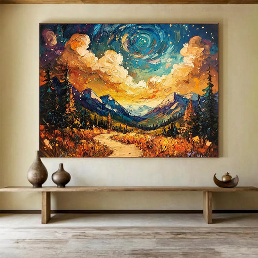 Magical Mountain Art for Cabin & Fantasy - Themed Library SC564