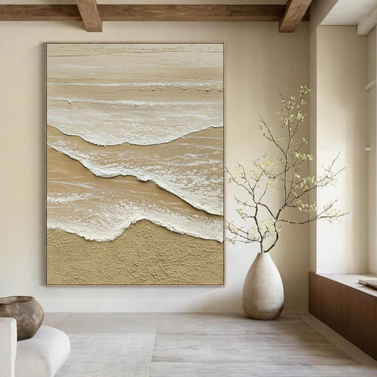 Textured Beach Wave Art for Coastal Home & Seaside Café DLZ1991