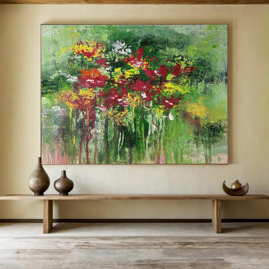 Charming Floral Abstract Art for a Charming Garden - Themed Room DLZ2398