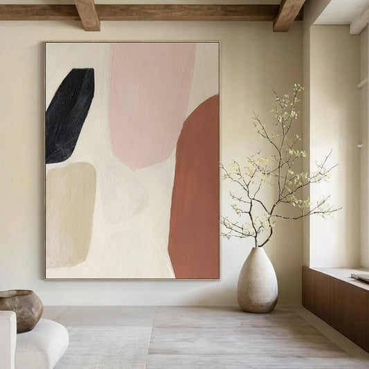 Soft Color Block Art for Boho - Chic Bedroom & Women’s Wellness Studio DLZ1501