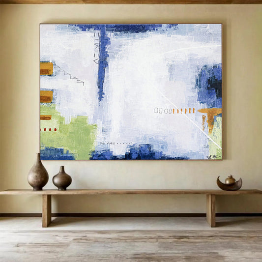 Light - Color Collage Abstract Art for Art Gallery Café DLZ2957