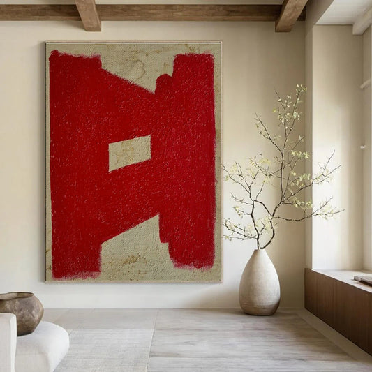 Red - Patterned Abstract Art for Contemporary Home & Bold Art Café DLZ1889