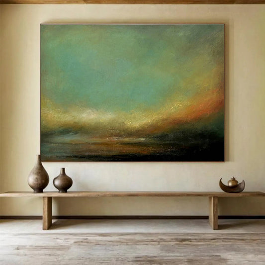 Gradient Landscape Oil Painting for Modern Art Gallery Minimalist Spaces DLZ3162